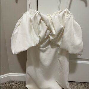 DO+BE White Puff Sleeve Blouse